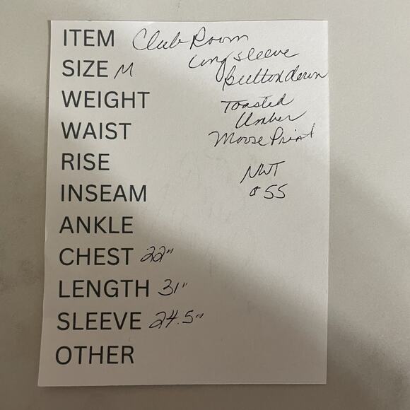 Club Room MOOSE PRINT Button Down Shirt Men’s M Toasted Umber Long Sleeve NEW - Picture 10 of 10